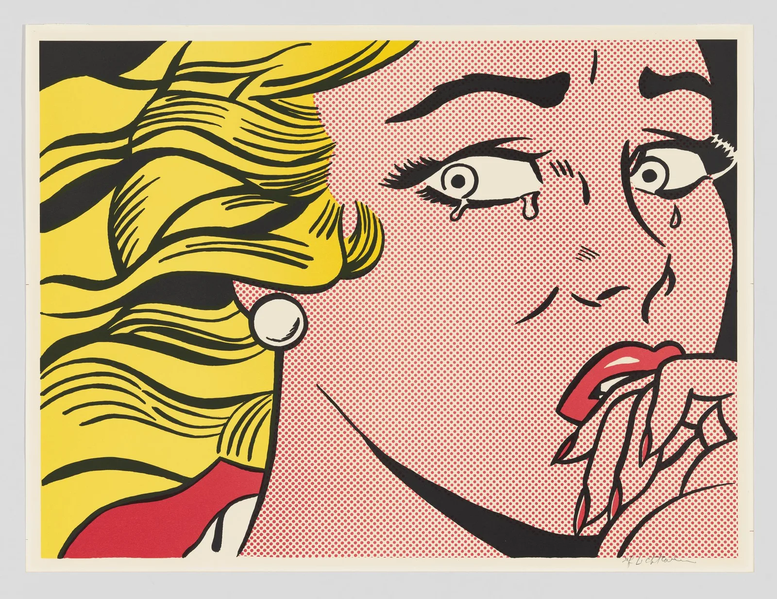 Roy Lichtenstein《Crying Girl》(1963):黄发女子含泪的漫画式特写